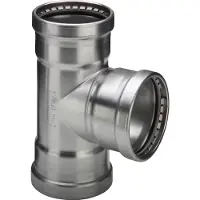 Viega Inox tee 76,1 mm INOX, rustfri stål, SC-Contur
