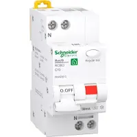 Schneider Electric Kombiafbryder - RCBO 10A Udløserstrøm 30mA, C karakteristik, type A, 1 polet + nul, bredde 36 mm