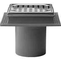 Purus Maxiflex 110 mm afløbsskål til beton, uden studs, lodret