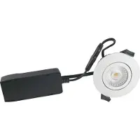 Nordtronic Downlight Low Profile ECO LED 6W 440 lumen, 3000K, rund, mat hvid