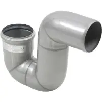 Blücher 75 mm x 87° P-vandlås syrefast AISI316L/EN1.4404