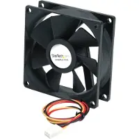 StarTech.com Startech 80x25mm Ball Bearing Quiet Computer Case Fan w/ TX3 Connector - 3 pin case Fan - TX3 Fan - computer case Fan (FAN8X25TX3L) - Ventilationspakke for system - 80 mm