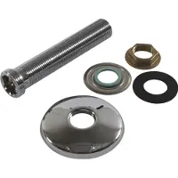 ARIMEX Lige tilgangsstykke 3/4x1/2 længde 120 mm med Ø70 mm roset
