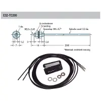 Omron Fiberoptisk sensor, gennemgående bjælke, M4, 2m kabel E32-TC200 2M