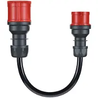 Go-e Gemini flex 22 kW adapter til rød CEE 16A