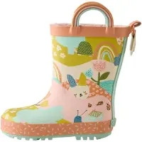 Next Gummistøvler aqua / mørkeblå / fersken / lys pink