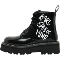 Karl Lagerfeld Snørestøvletter sort / hvid