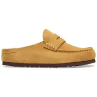 Birkenstock Birkenstocktil kvinder. 1033127 Mokasiner i læder Naples Wrapped (smal pasform) sennep (39), Fast, Ruskind, Ingen, Casual, Sennepsgul