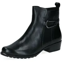 Caprice Bootie, black, made of Leather with Block heel, Size 42