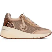 Carmela Carmelatil kvinder. 16422801-BEIGE Sneakers i skind 164228 lysebrun (36), Læder, 5-8 cm, Blonder, Lynlås, Casual