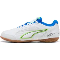 Puma TRUCO IV Futsal Boots Youth, Shoes, White/Green Glare/Ultra Blue, 34
