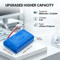 Cameron Sino Batteri til medicinsk brug til Hawkmed-infusionspumpe HK-100, infusionspumpe HK-100i m.fl.