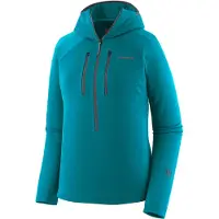 Patagonia - Fleece dame - W's R1 Ultralight Hoody Glacial Blue til Unisex - Størrelse S - Blå