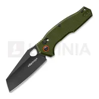 Fox Edge Crew Reverse Tanto - Blackwash - G10 foldekniv, olivengrønn