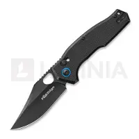 Fox Edge Crew Clip Point - Blackwash - G10 foldekniv, sort