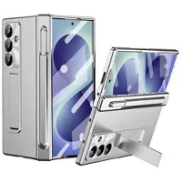 Mtp Products Samsung Galaxy Z Fold8 Ultra etui med magnetisk hængsel, stylus og skærmbeskyttelse hærdet glas - sølv