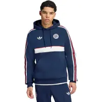 Adidas Bayern München Hættetrøje OG2 - Navy/Hvid - , størrelse Small