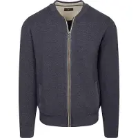 Casamoda Vest Zip Struktur Navy Blå Mørkeblå måle