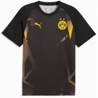 Puma Dortmund Trænings T-Shirt Pre Match - Sort/Gul, størrelse X-Small