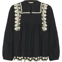 Culture Bluse 'Viba' ecru / sort