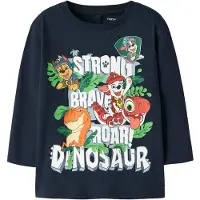 Name It Mini Shirts 'NMMJik Paw' navy / lysegrøn / hummer / hvid
