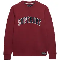 Superdry Superdrytil mænd. M2014590A Rød Athletic Applique Relaxed-sweatshirt (S), Casual, Rødbrun, Bomuld