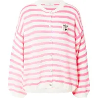 Hailys Cardigan 'Av44a' lys pink / hvid