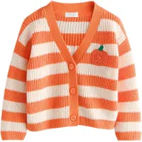 Next Cardigan 'Love Bug' creme / choko / græsgrøn / orange