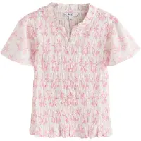Next Bluse lys pink / uldhvid