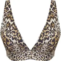 Trendyol Bikinioverdel ecru / brun / sort