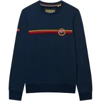 Superdry Superdrytil mænd. M2014569A Outdoor Stripe Logo marineblå sweatshirt (S), Casual, Bomuld