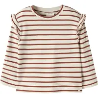 Lil´ Atelier Bluse - Loose - NmfLimia - Turtledove/Maple Syrup - - 7-8 år (122-128) - Bluse