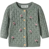 Name it Cardigan 'NBFLunna' siv / grøn-meleret / lyserød