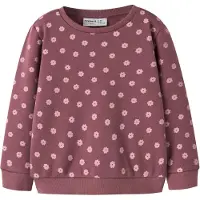 Name it Sweatshirt - Noos - NmfDavina - Wild Ginger/W. LILAS FLO - - 2 år (92) - Sweatshirt