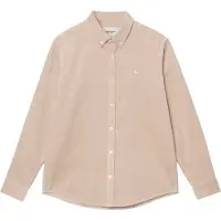 Carhartt WIP - Skjorter - L/S Madison Cord Shirt Wall til UnisexBomuld - Størrelse M - Beige