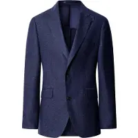 Hackett London Hackett Londontil mænd. HM4400218 Americana Wool Hbone marineblå (40/32), Casual, Bomuld, Klassisk