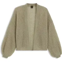 BOSS Relaxed-fit cardigan med åbenstrikket struktur
