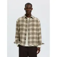 Selected Skjorte 'SLMole Pablo' elfenben / mørkebeige
