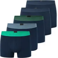 Schiesser Boksershorts ' 95/5 Multi ' natblå / mørkeblå