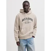 Jack & Jones Sweatshirt 'JJEDENVER' beige / sort