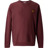 Carhartt WIP - Sweatshirts - American Script Sweat Amarone til UnisexBomuld - Størrelse M - Bordeaux