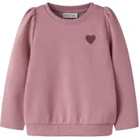 Name it Sweatshirt - NmfVima - Lilas/Heart Embroidery - - 5 år (110) - Sweatshirt