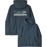 Patagonia - Sweatshirts - M's Boardshort Logo Uprisal Hoody Summit Blue til UnisexBomuld - Størrelse L - Blå