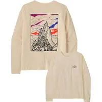 Patagonia - T-shirts - M's L/S Cloud Crag T-Shirt Undyed Natural til Unisex - Størrelse XL - Beige