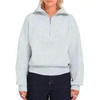 Volcom - Pullovers dame - Voltrane Sweater W Bone Heather til Unisex - Størrelse L - Grå