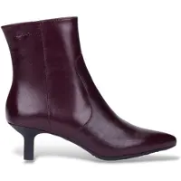 Wonders Wonderstil kvinder. G-7111 Talis bordeaux læderstøvletter (41), 3-5 cm, Lynlås, Casual, Party, Rødbrun