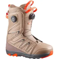 Salomon Snowboard - Snowboardstøvler herre - Launch BOA SJ BOA Kelp/Brown Lentil/Dragon Fire til Unisex - Størrelse 44 - Beige