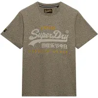 Superdry Superdrytil mænd. M1012439A T-shirt Heritage Relaxed grøn (XL), Casual, Bomuld, Korte ærmer