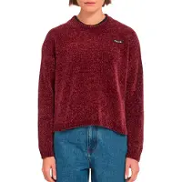 Volcom - Pullovers dame - Bubble Tease Sweater W Brick til UnisexUld - Størrelse L - Bordeaux