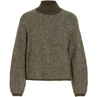 Vila Lory Knit Striktrøje Med Høj Hals
